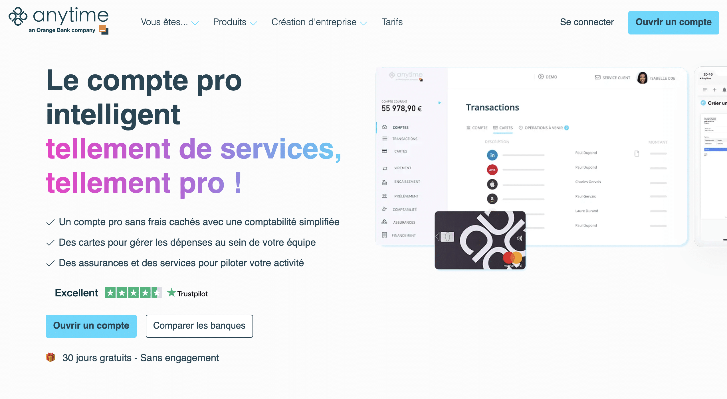 Compte pro Anytime