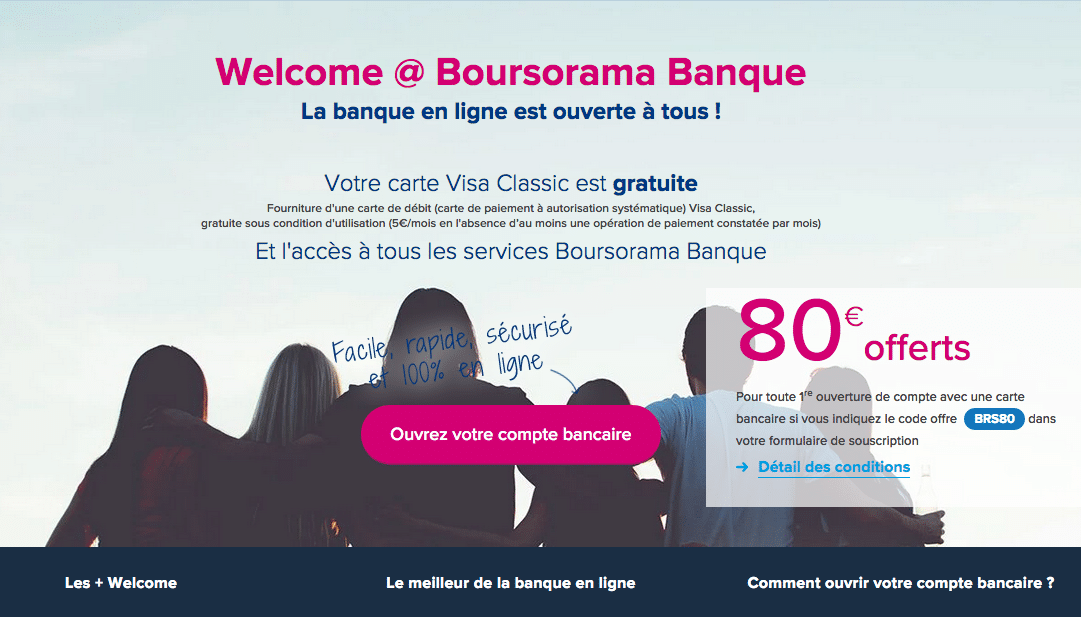 Welcome de Boursorama Banque