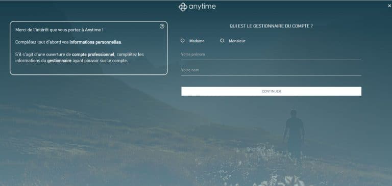 Anytime : Comment ouvrir un compte ?