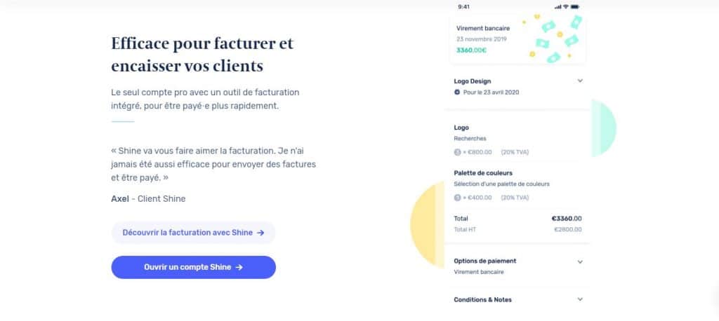 Shine : Les moyens de paiement