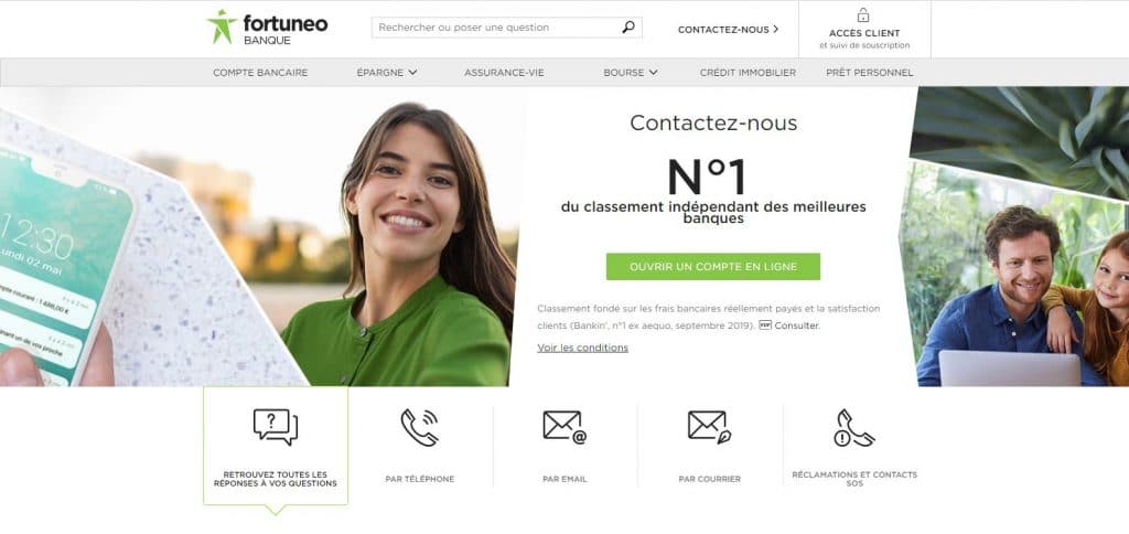 Fortuneo : Contacter le service client