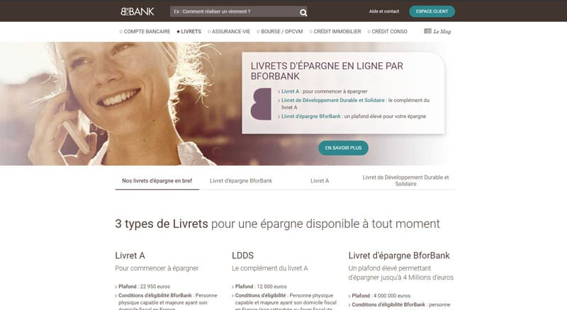 BforBank : Les livrets