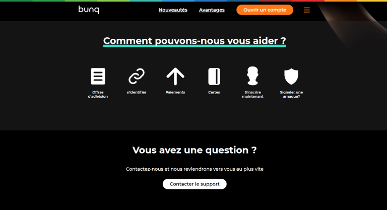 Bunq : Contacter le service client