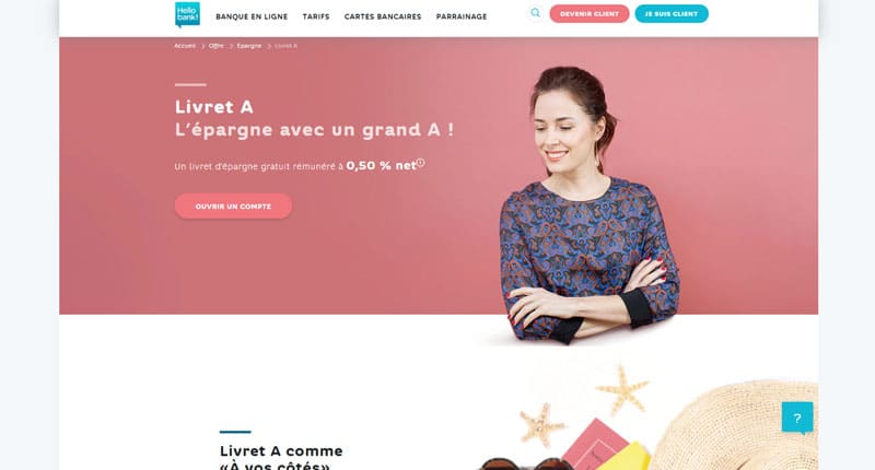 Hello bank : Les livrets d'épargne