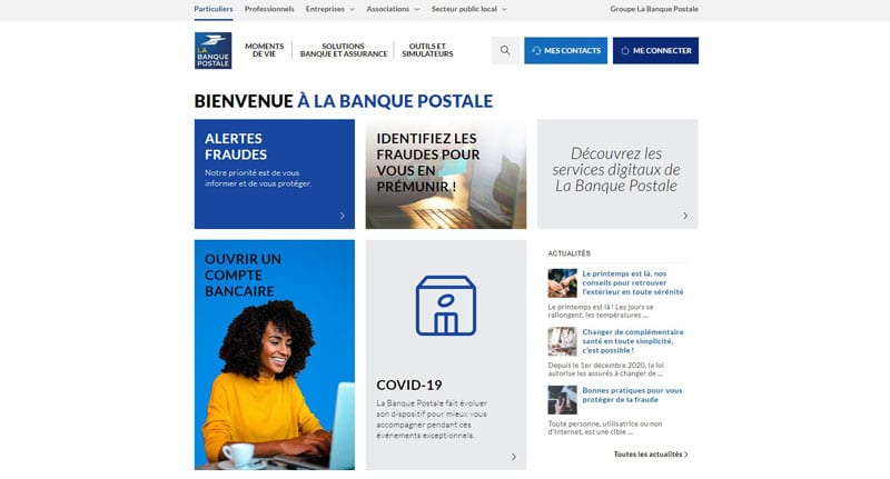 La banque postale pour les particuliers