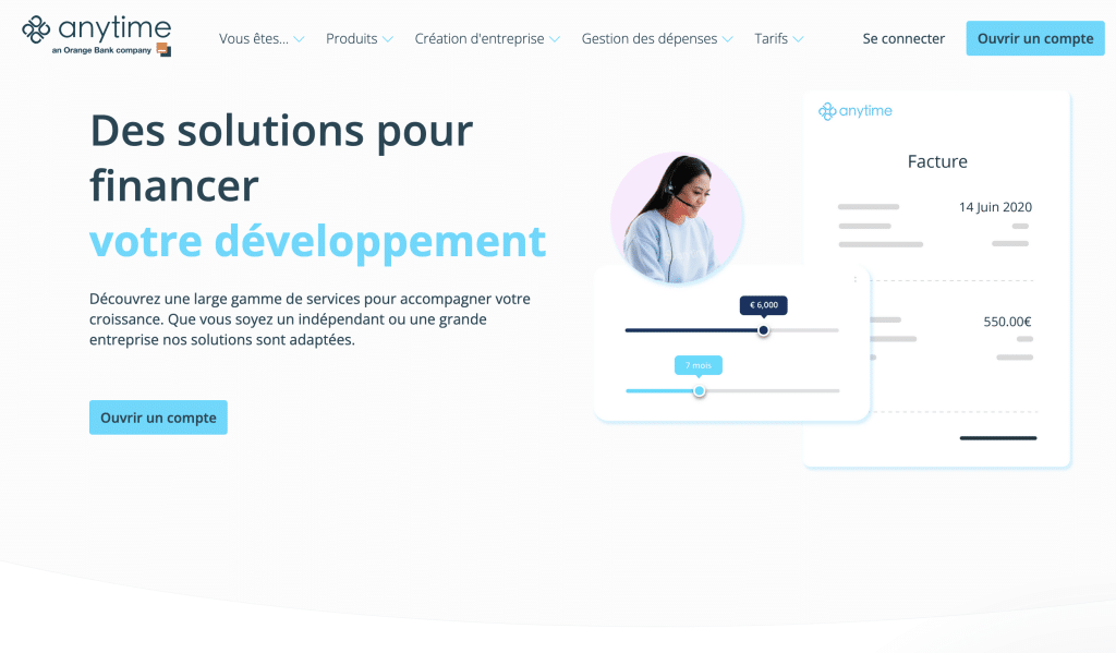Anytime financement pro