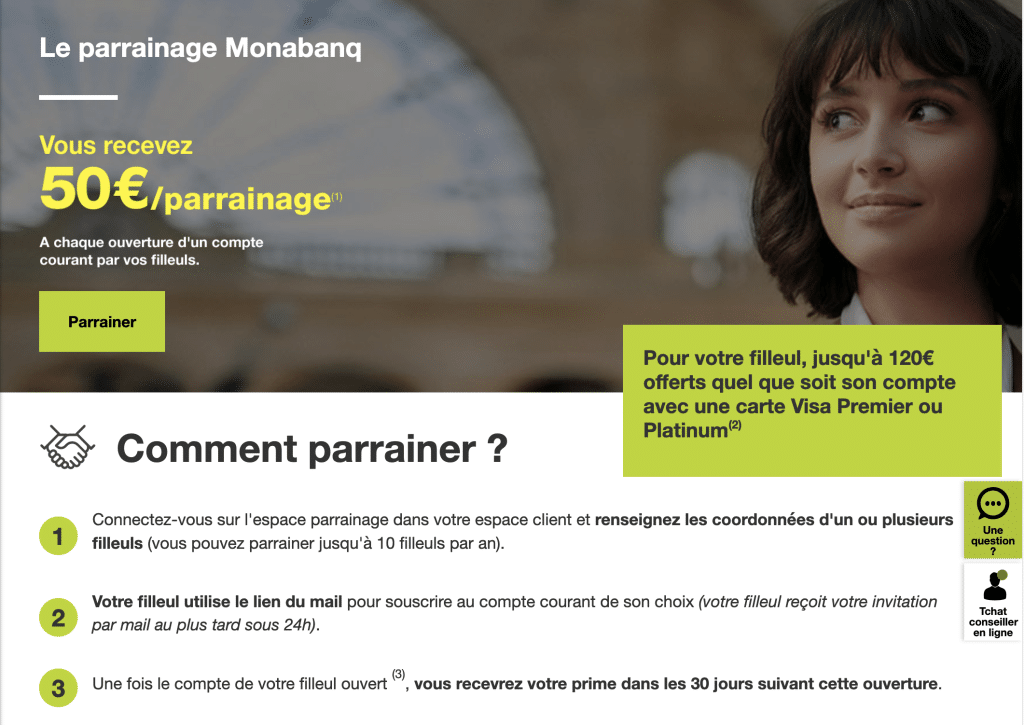 Monabanq parrainage