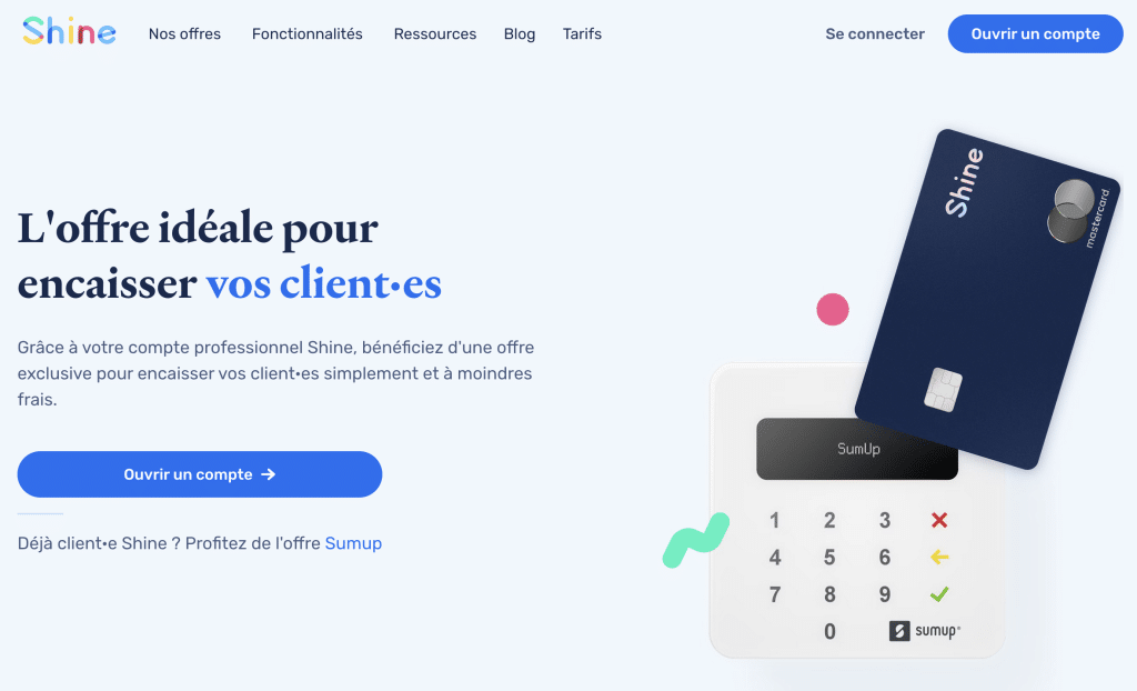 Shine terminal de paiement