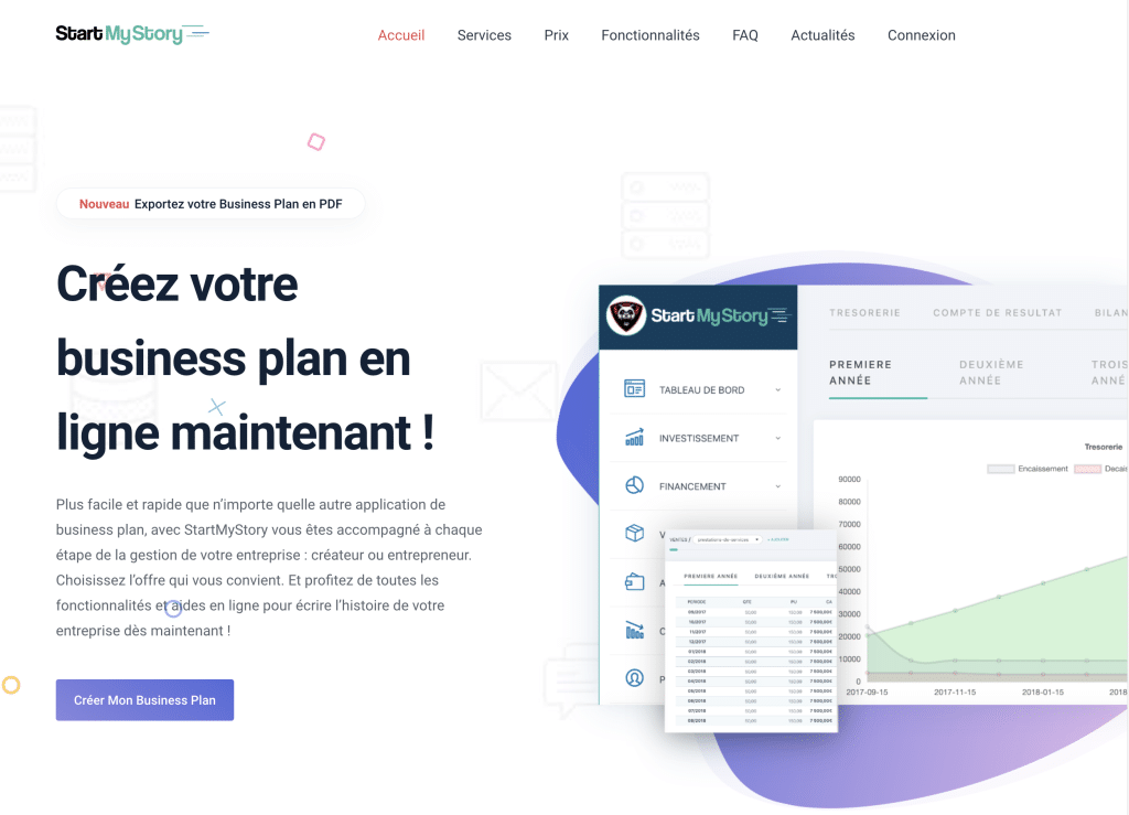 StartMyStory business plan en ligne