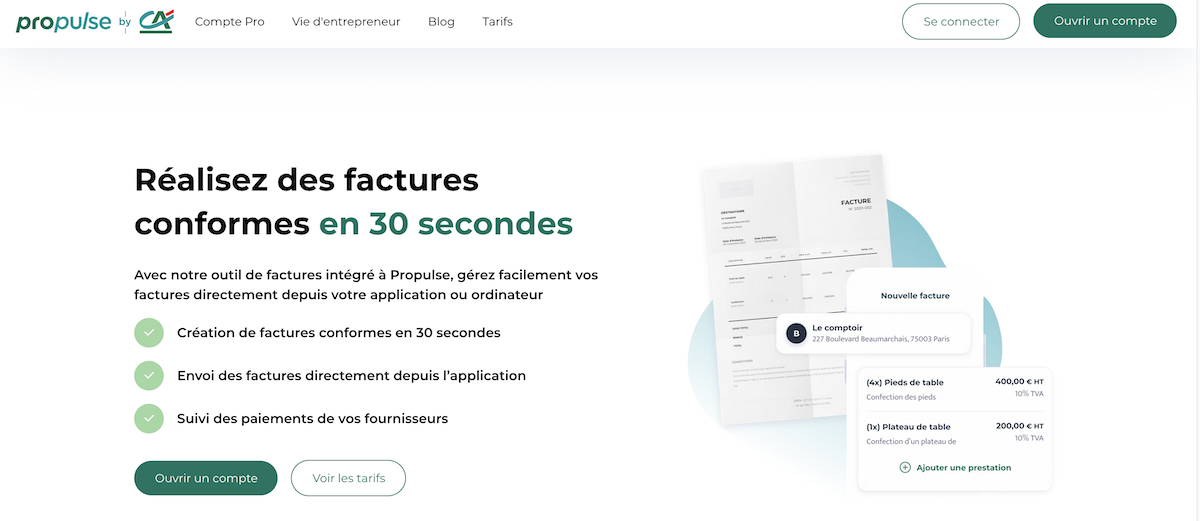 Propulse logiciel de facturation